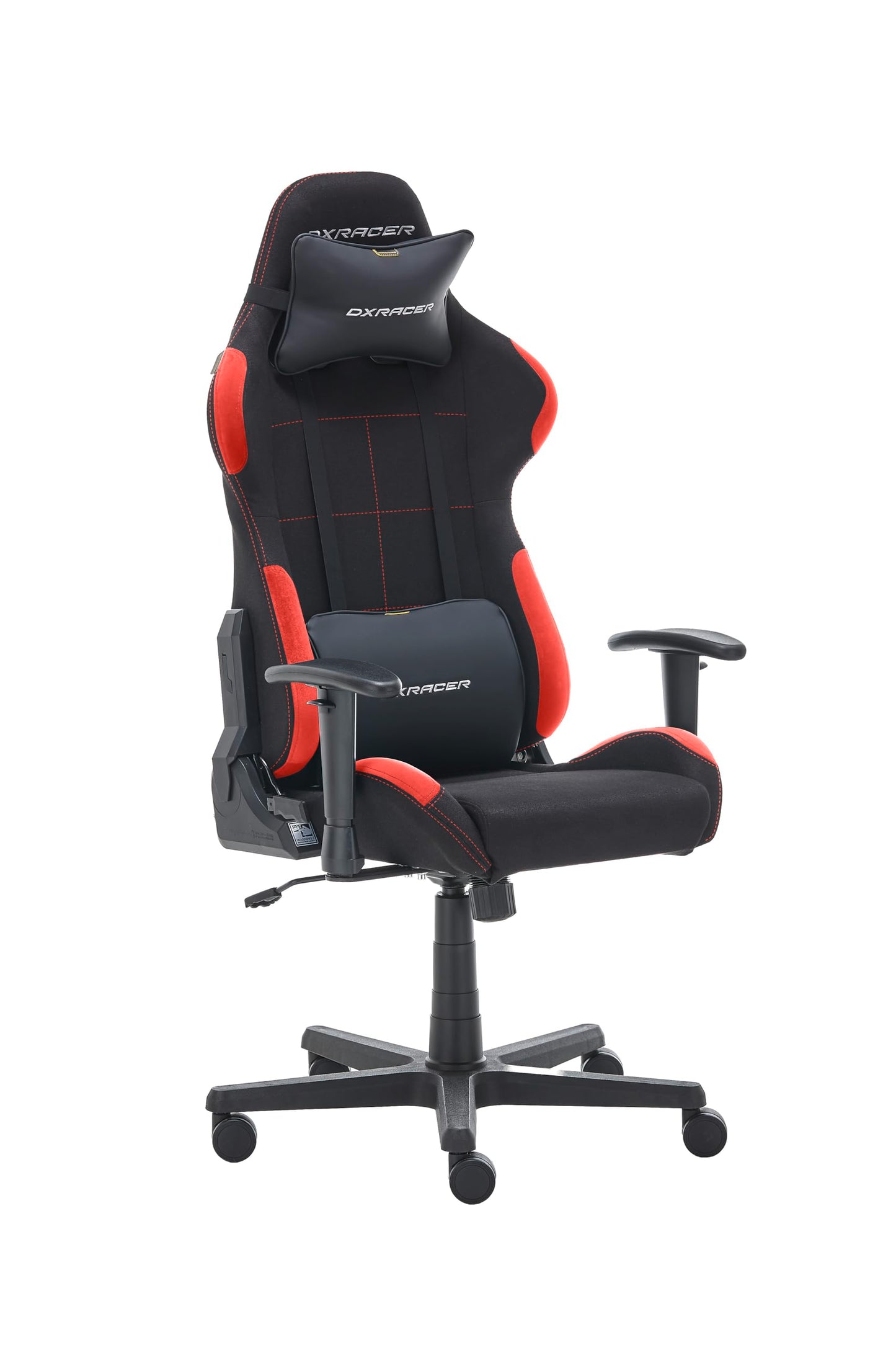 Robas Lund DX Racer 1.2 FD01 /NR -NEW- Gaming-/ Büro-/ Schreibtischstuhl, mit Wippfunktion Gaming Stuhl Höhenverstellbarer Drehstuhl PC Stuhl Ergonomischer Chefsessel, schwarz-rot