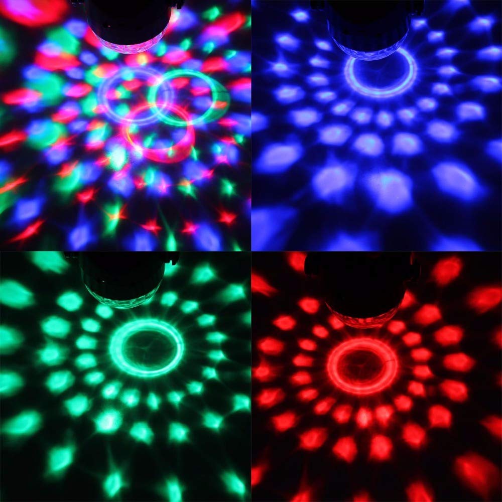 CATPOWER 2er-Pack Batteriebetrieben Discokugel Partylicht mit Fernbedienung, musikgesteuert, tragbar für draußen und drinnen, USB-Stecker, DJ Licht, Party Gadgets, Discolicht, Stroboskop-Bühnenlicht
