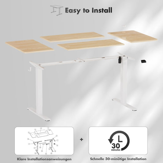 Flamaker Elektrisch Höhenverstellbarer Schreibtisch, 71–119 cm, Beige