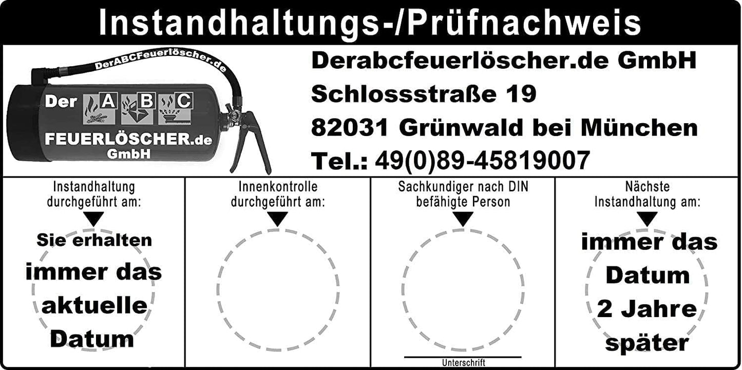 Brandengel® Feuerlöscher 6L Schaum Brandklasse AB DIN EN 3 + GS, (Mit Prüfnachweis u. Jahresmarke) Manometer, Wandhalter, Messingarmatur Sicherheitsventil, Standfuß, Schaumlöscher Haushalt Büro