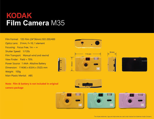 KODAK M35 35 mm Wiederverwendbare Filmkamera, mintgrün, ikonisch, Retro, Lomo Kodak M35, Mintgrün