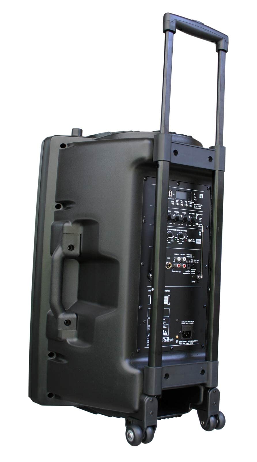 E-Lektron EL38-M Mobile PA Sound Anlage Akku-MP3-USB-SD inkl. Funkmikrofone 900W Soundsystem