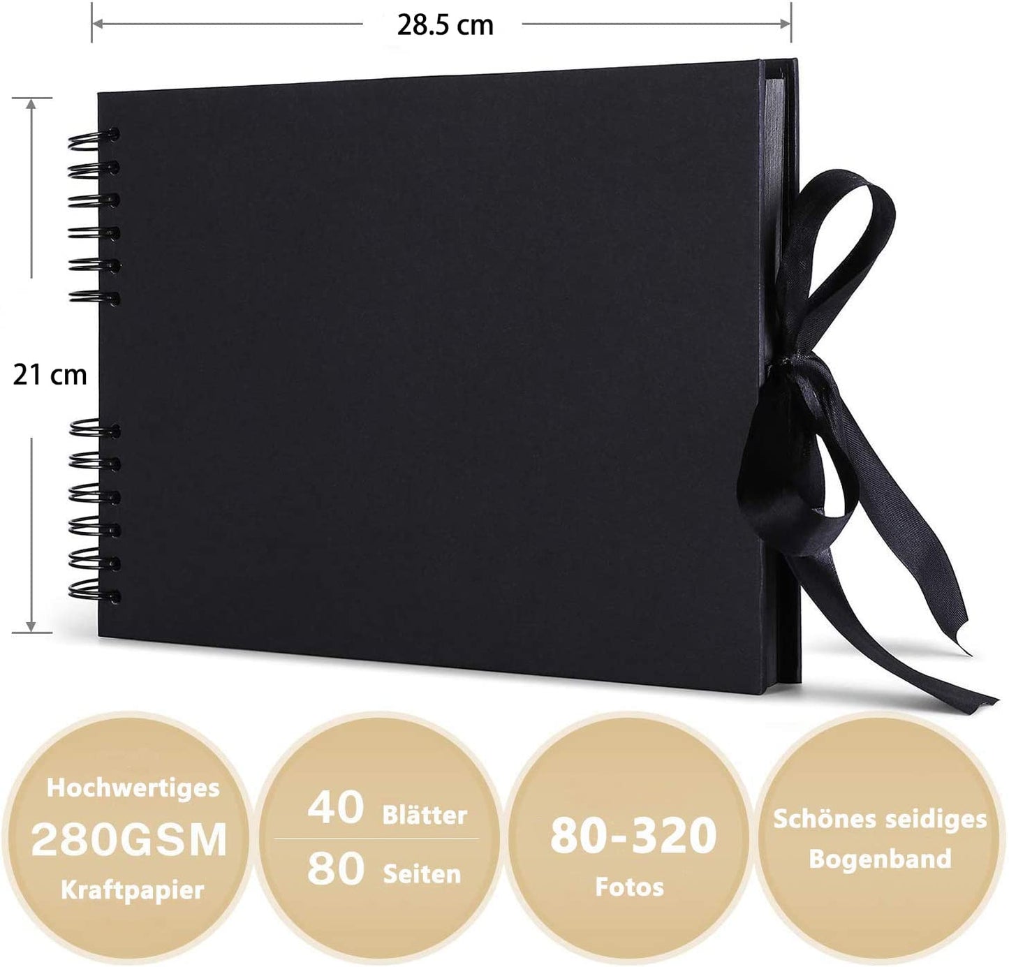 KASZOO Fotoalbum, Fotoalbum zum Selbstgestalten, DIY Fotobuch 80 Seiten, Kann als Abschluss Geschenk, Geburtstagsgeschenk, Hochzeitstagsgeschenk, Valentinstagsgeschenk und mehr verwendet Werden
