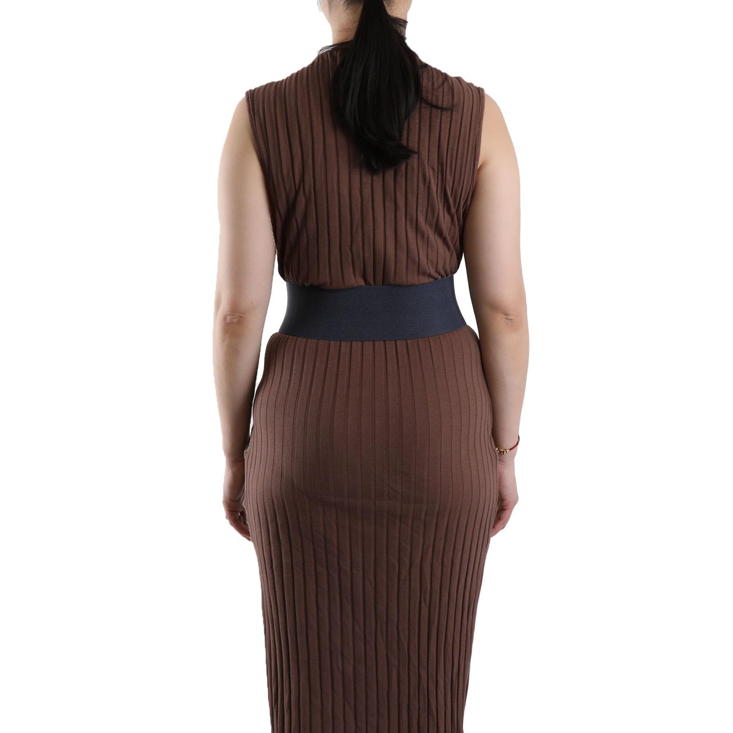 FASHIONGEN - Elastischer Damengürtel aus Rindsleder, DARLENE Blau marin, Medium