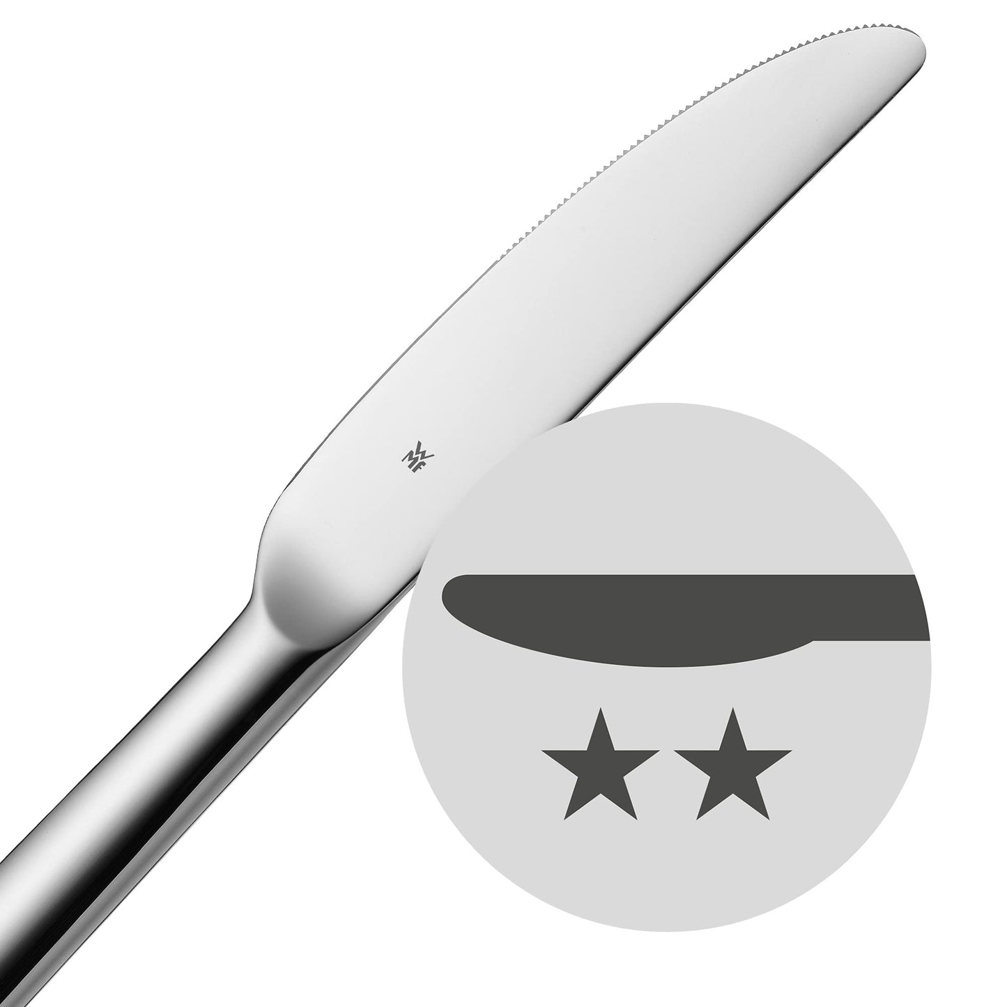 WMF Palermo Besteck Set 12 Personen, Essbesteck 60 teilig, Monobloc-Messer, Cromargan Edelstahl poliert, glänzend, spülmaschinenfest