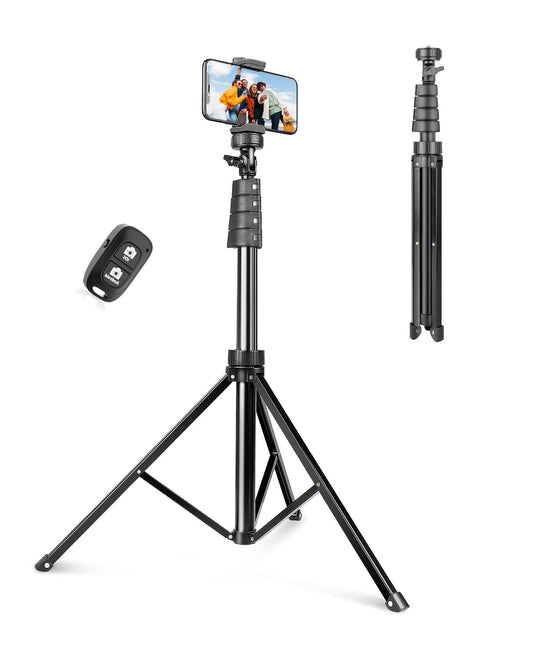 UBeesize 183cm Handy Stativ Ständer, Selfie Handy stativ mit Bluetooth Fernbedienung, Ausziehbar Stativ Ständer für Selfies, Live Streaming Handy Stativ für iPhone, Android-Handys und Kameras