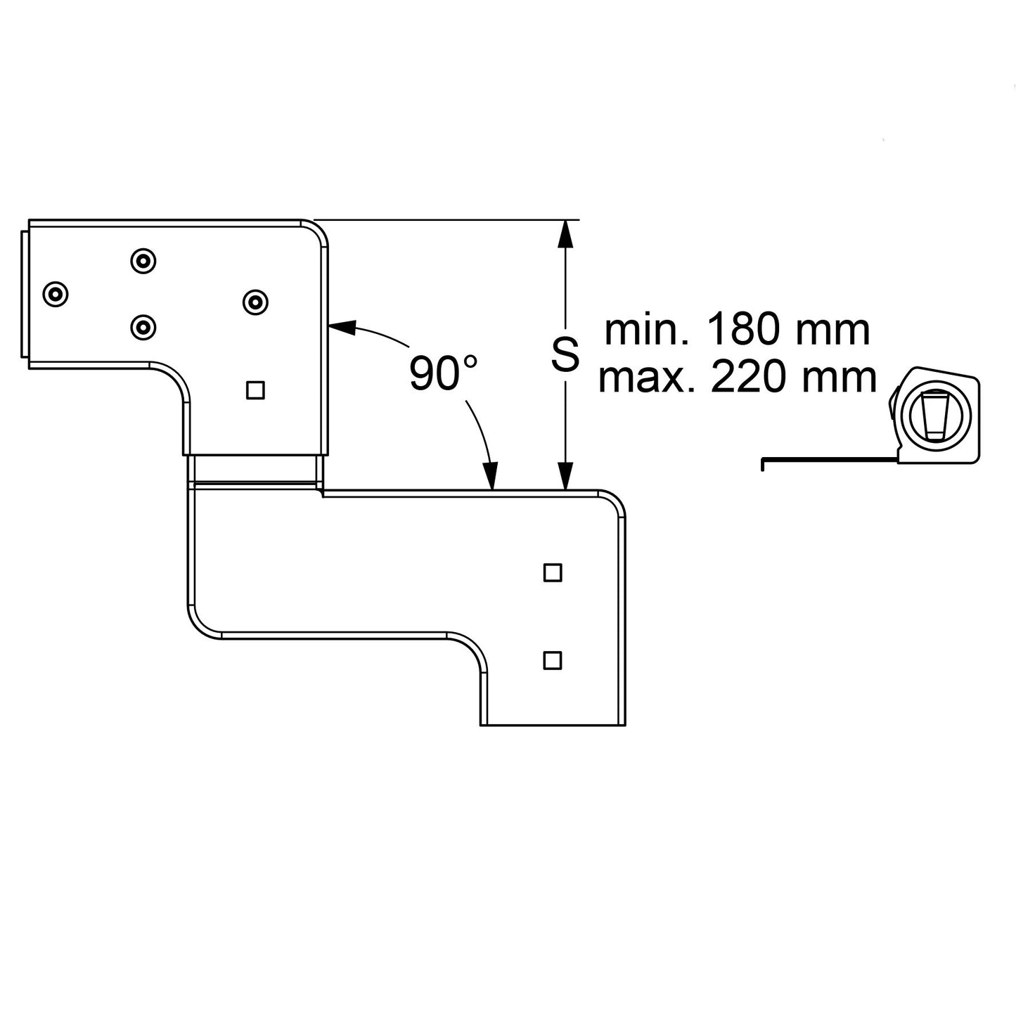 DOLLE Außentreppe Gardentop mit 8 Stufen | Geschosshöhe 144-176 cm │ Trimax® Stufenauflage Anthrazit │ Stufenbreite: 100 cm | mit Prova-Gländer