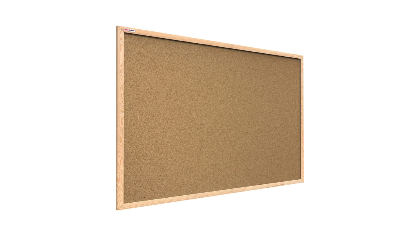 ALLboards Pinnwand mit Holz Rahmen 60x40cm Korktafel Korkwand Pinnwand Kork