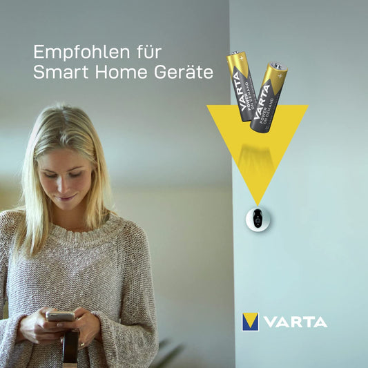 VARTA Batterien AA, 40 Stück, Power on Demand, Alkaline, 1,5V, Vorratspack in umweltschonender Verpackung, ideal für Computerzubehör, Smart Home Geräte