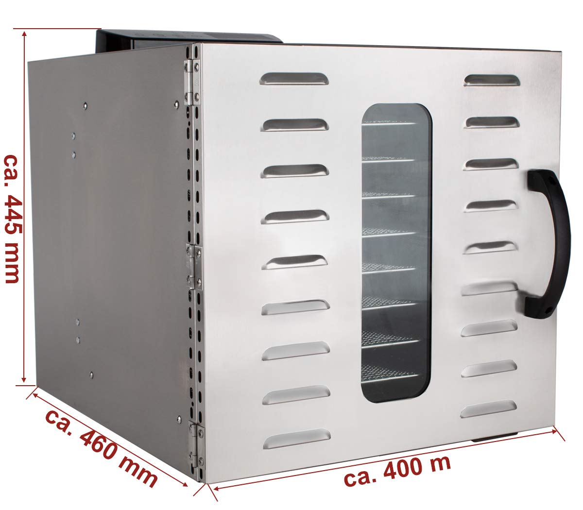 Titel: Beeketal BDA-15 Edelstahl-Dörrautomat, Profi Gastro-Modell mit 10 Etagen, 24h-Timer und 30-90°C Temperaturregelung, inkl. 10 Roste