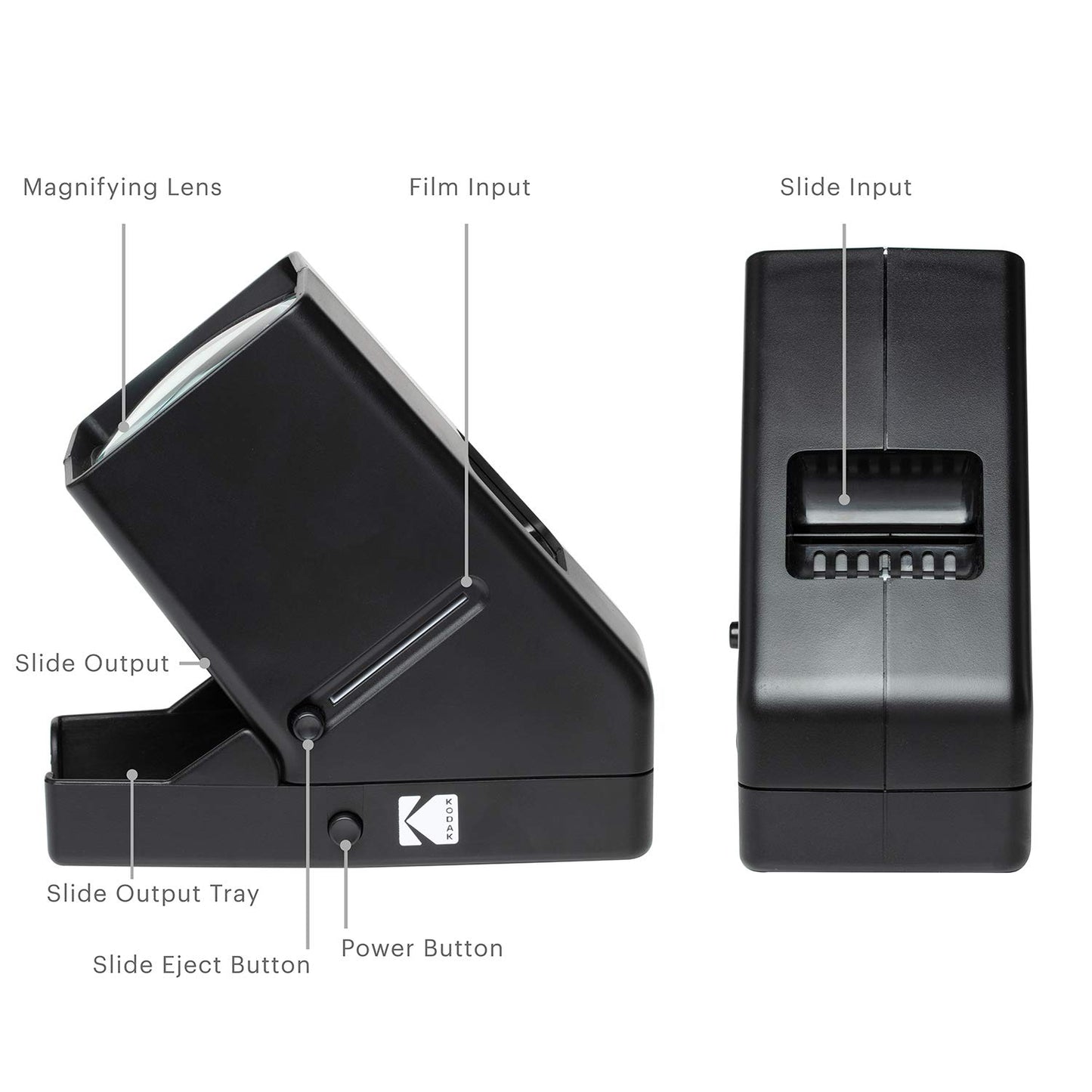 KODAK 35-mm-Diaprojektor und Filmbetrachtungsgerät – Batteriebetrieb, 3-fache Vergrößerung, LED-beleuchtete Anzeige – für 35-mm-Dias und Filmnegative