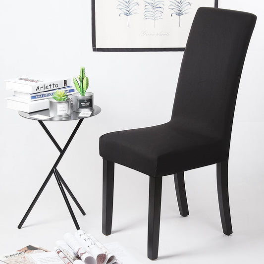 Stuhlhussen 4 Stück, Stretch-Stuhlbezug elastische Moderne Husse Elasthan Stretchhusse Stuhlbezug Stuhlüberzug . bi-Elastic Spannbezug, sehr pflegeleicht und langlebig Universal (4 Stück, Schwarz) -J