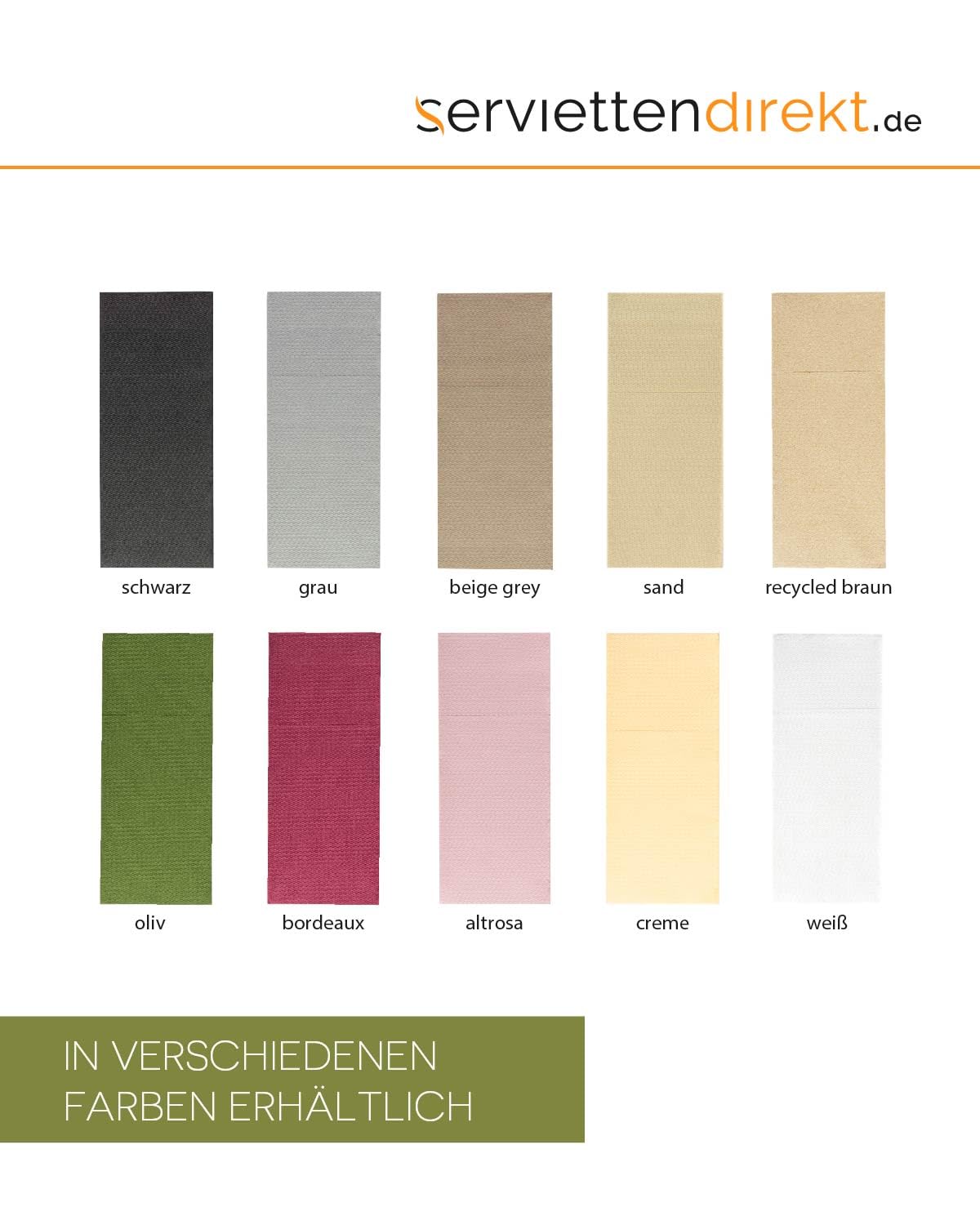 Mank Besteckservietten aus Softpoint, Pub Servietten Tasche Besteck Bestecktaschen, 40x33 cm 1/8 Falz, mit Besteckschlitz für Gastronomie und Feiern, 50 Stück | (Grau)