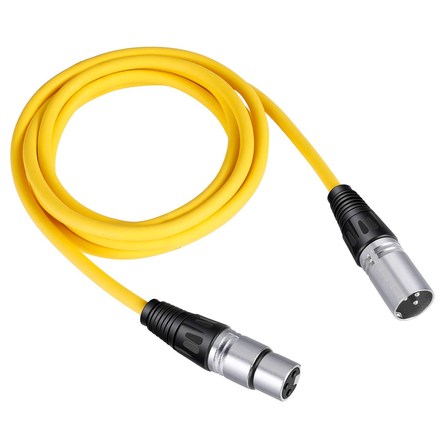 Neewer® 6er Pack 6.5FT / 2M XLR-Stecker auf XLR-Buchse Farbe Mikrofonkabel Gummi versiegelte Verbindungskabel Kabel Ausgewogene Schlangen Kabel (Grün, Blau, Lila, Rot, Gelb und Orange)