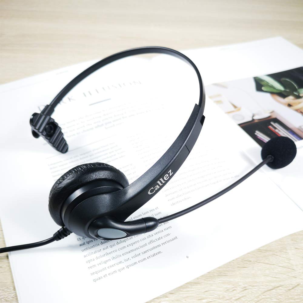 USB Headset PC für Business UC Skype Lync SoftPhone Call Center Office, PC Kopfhörer mit Mikrofon Noise Cancelling & Lautstärkeregler, Kristallklar Chat, Super Leicht, Ultra Komfort