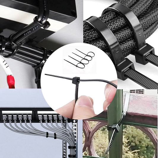 Moseem Kabelmanagement 142Pcs, 1Cable Management Kabelschlauch(2m),100 Kabelbinder Befestigen,1Selbstklebende Klettband,10 Silikon Kabelhalter,10 Kabelhalter,10 Kabelklemmen,10 Kleiner Basishalter