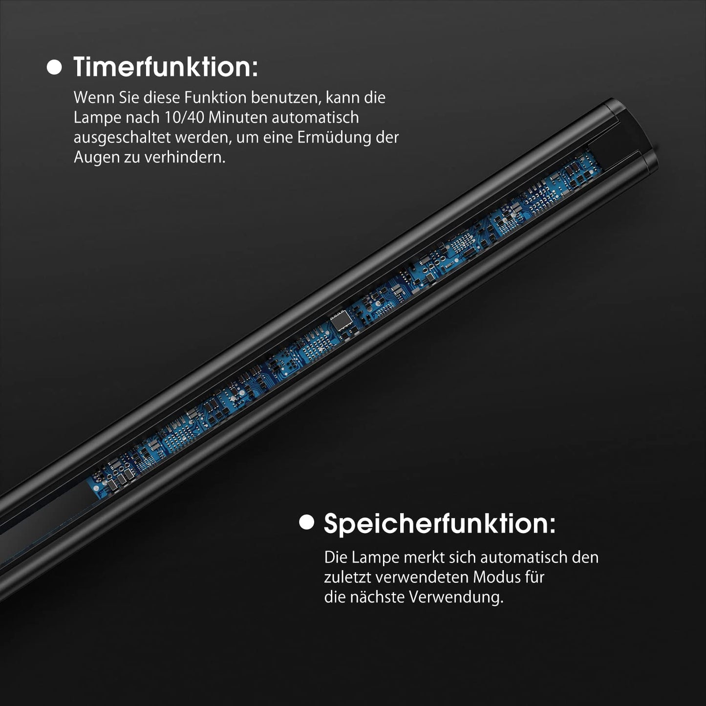 EYOCEAN Schreibtischlampe LED mit Gestensteuerung & Fernbedienung, 24W 80CM Klemmbare Dimmbare Monitor Lampe, Tageslichtlampe für Arbeiter in Büro Leser Architekenden Schneider