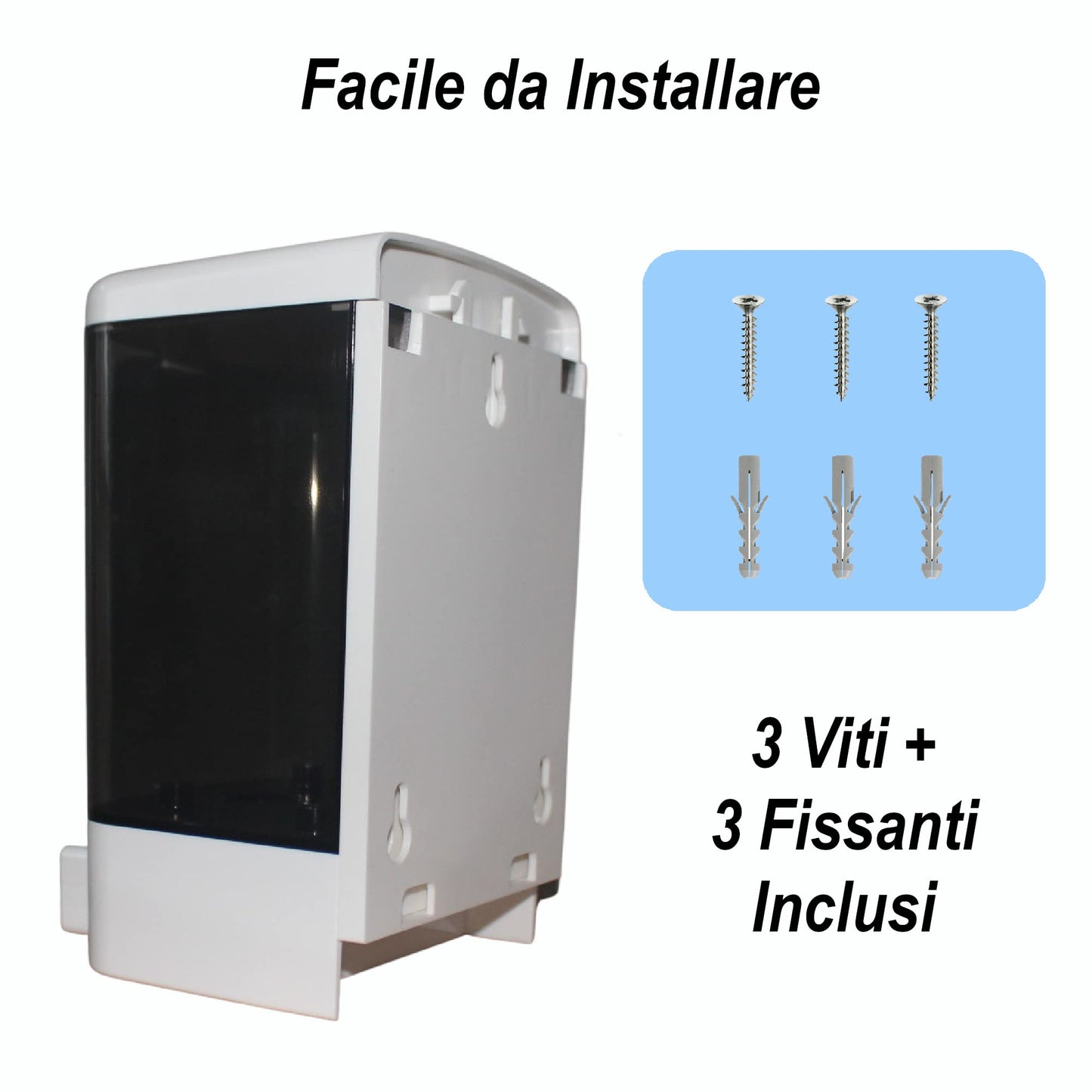 GUSTO Seifenspender 1000 ml Weiß 2 Stück Wandmontage Manuell Nachfüllbar Flüssigseifenspender für Bad Küche Dusche