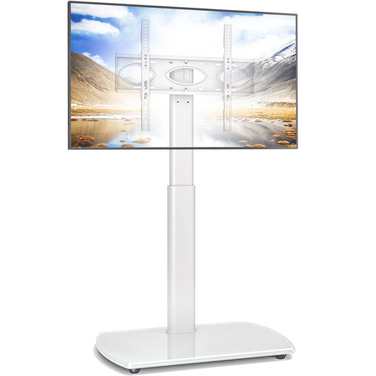 RFIVER TV Ständer mit Schwenkbar Halterung Fernsehständer für 32 bis 65 Zoll Flach & Curved Fernseher TV Bodenständer Standfuß höhenverstellbar Fernsehstand Max. VESA 400X400mm bis zu 35kg