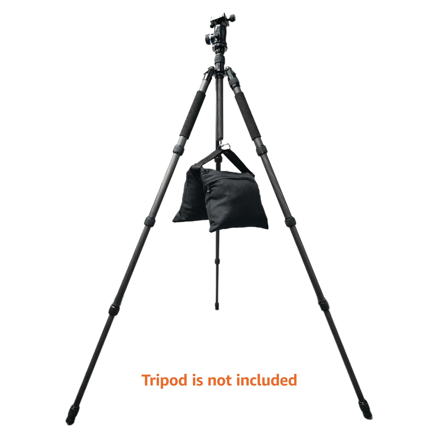 Amazon Basics - Fotografische Leere Sandsack-Sets für Lichtständer, Reflektoren, Softboxen und Fotostudio, Maximale Belastung 9kg, 4er Pack, Schwarz