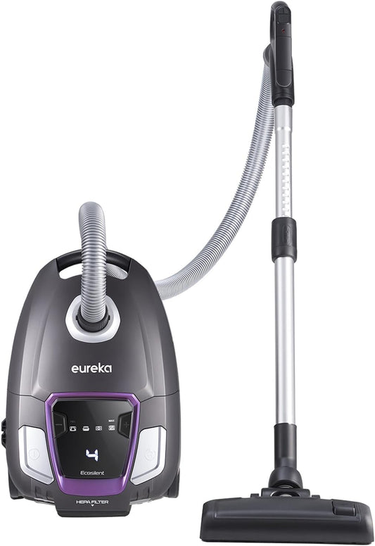 Eureka NEN300 Staubsauger mit Beutel 700W, 62 dB(A) Extreme Silence Bodenstaubsauger, Staubsauger Leistungsstarke mit Hygienefilter und Bodendüse für Hartboden, Parkett, Teppich, Fliesen, 2L