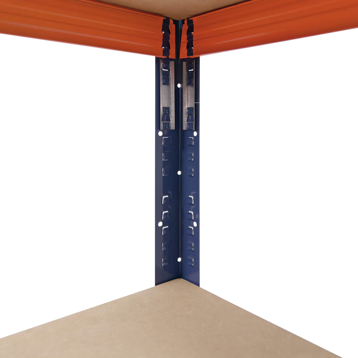 shelfplaza® 200x90x50cm PROFI Schwerlastregal blau-orange/Metallregal mit 5 Böden à 200kg Tragkraft/Kellerregal Metall, Garagenregal, Werkstattregal oder Regal Lagerregal/Steckregal Metall