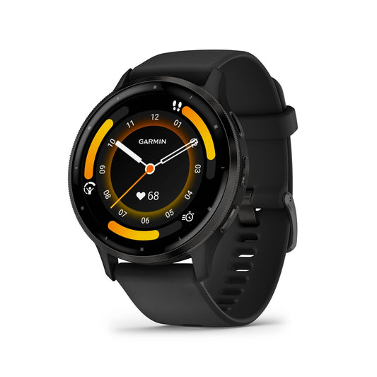Garmin Venu 3 – GPS-Fitness-Smartwatch mit Bluetooth Telefonie und Sprachassistenz, Ultrascharfes 1,4 Zoll AMOLED-Touchdisplay, Fitnessfunktionen, Garmin Music, Garmin Pay und Rollstuhlmodus