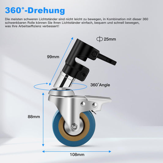 Soonpho C Stand 3m Edelstahl Heavy Duty mit Galgenstativ 330cm und 130cm Haltearm Kit,4 Grip Head Einstellbar,Lichtstativ,für,Softbox,Aufnahmestudio,Monolights,Fotoreflektoren,Flash,Kamera