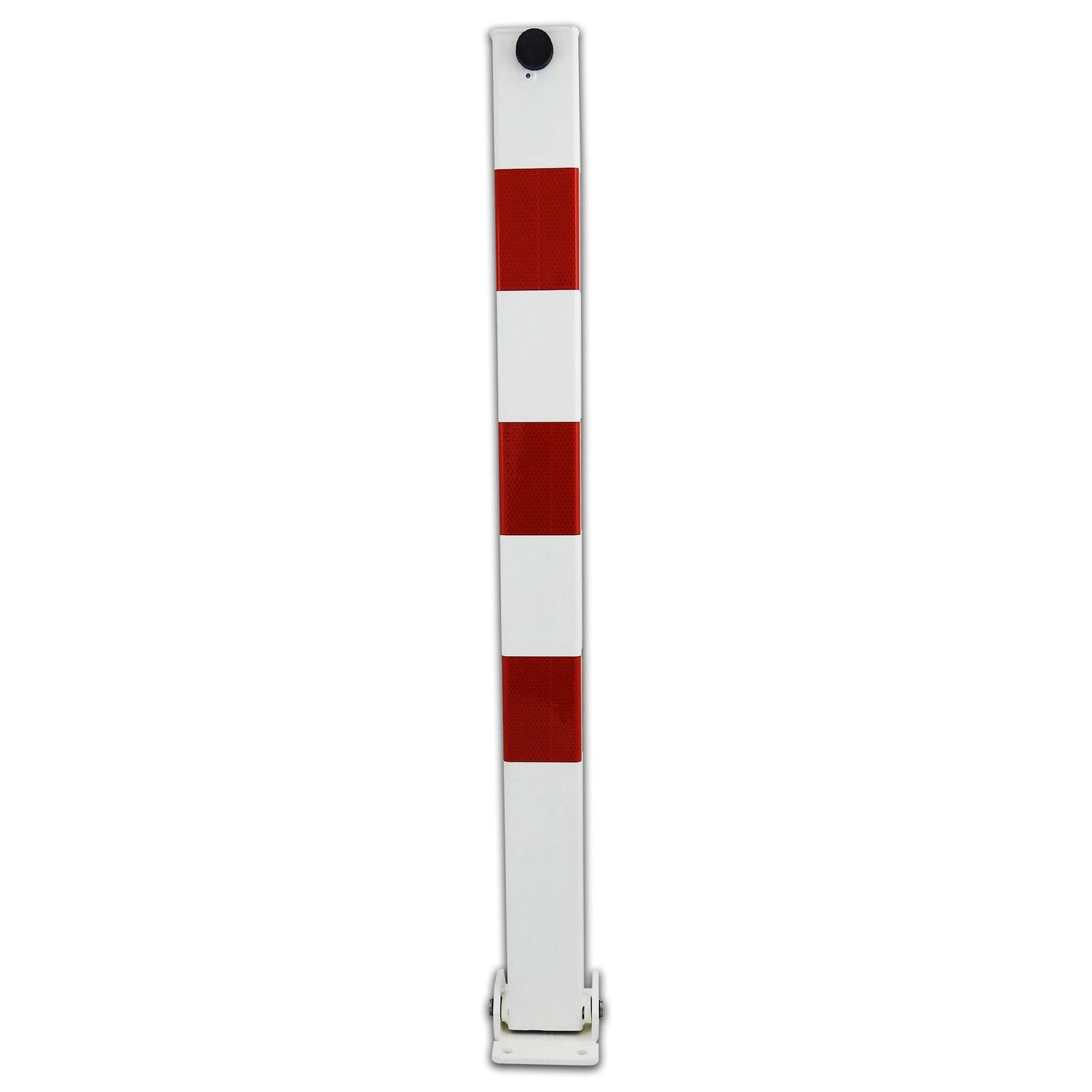 UVV UVAP7050 Absperrpfosten, Parkplatzsperre Stahl feuerverzinkt 70x70mm, eckig, Höhe 900mm, klappbar, umlegbar mit Dreikantschloss, zum Festdübeln
