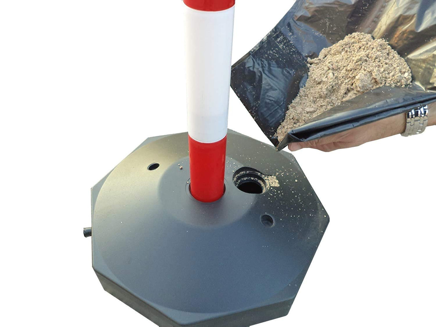 GC2-CH2 Paar Kunststoff Poller mit 2m Kunststoff-Kette