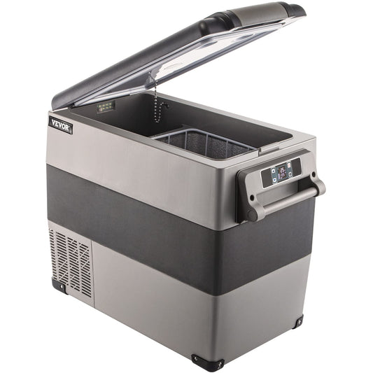 VEVOR Tragbare Kühlbox 55L Auto Kühlschrank 220VMini-Kühlschrank elektrische Gefrierbox klein Gefrierschrank für Auto camping, Lkw, Boot