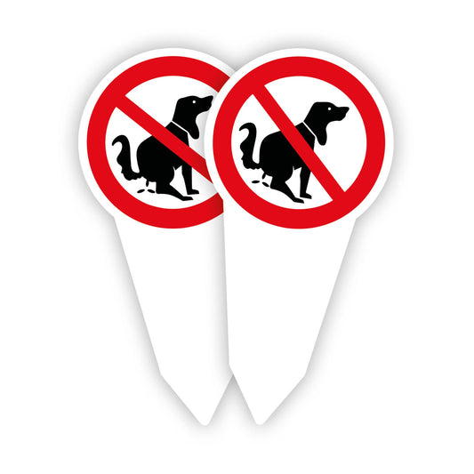 2 Stück XXL Hochwertige Steckschilder kein Hundeklo 30 x 15 cm Alu 3mm beidseitig bedruckt Alu-Dibond stabile Aluminiumverbundplatte mit UV-Schutz von STROBO