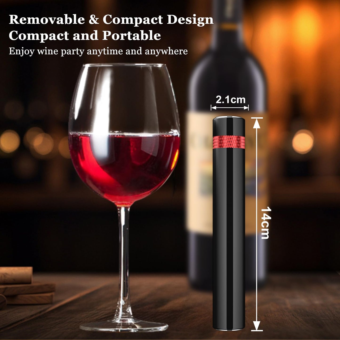 Elegear Korkenzieher Wein Weinöffner Druckluftkorkenzieher Flaschenöffner Pumpenöffner für Wein Kapselheber Tragbar Luftdruck Weinöffner für Weinflaschen
