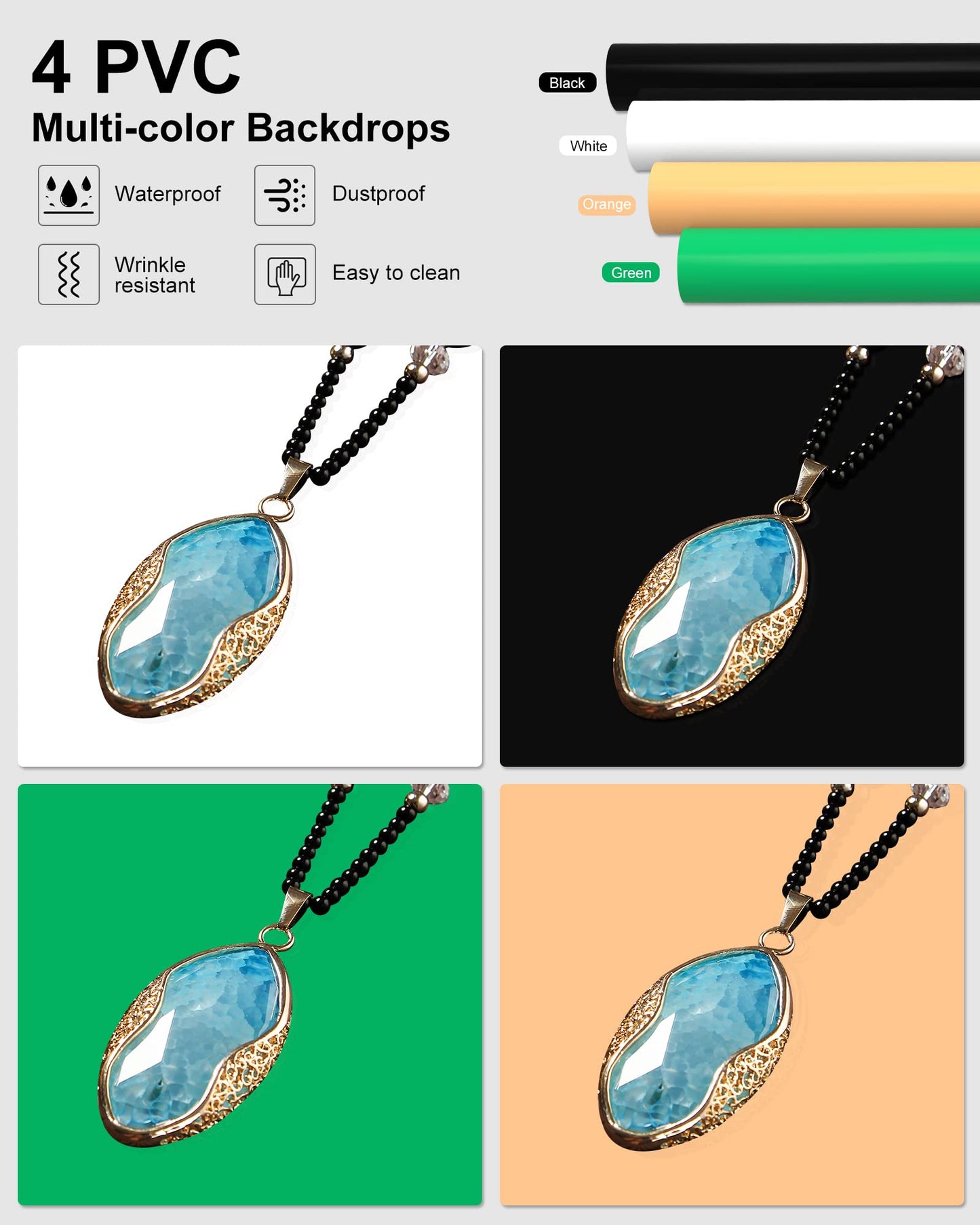 PULUZ Upgrade Fotozelt mit Beleuchtung 480 LED-Leuchten, Fotobox 40cm, Professionelles Fotobox mit 3 Leuchttafeln 5500K & 4 farbigen PVC-Hintergründen für Schmuck und Produktfotografie
