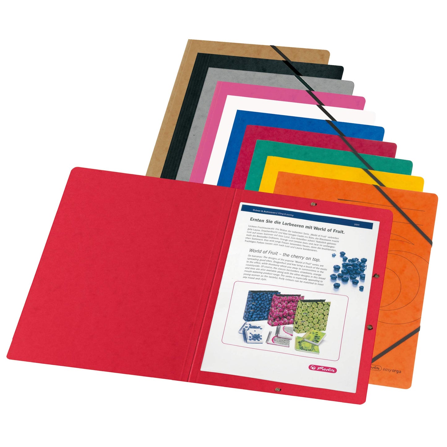 Herlitz Eckspanner, Mehrfarbig, für A4 geeignet, 10 Stück