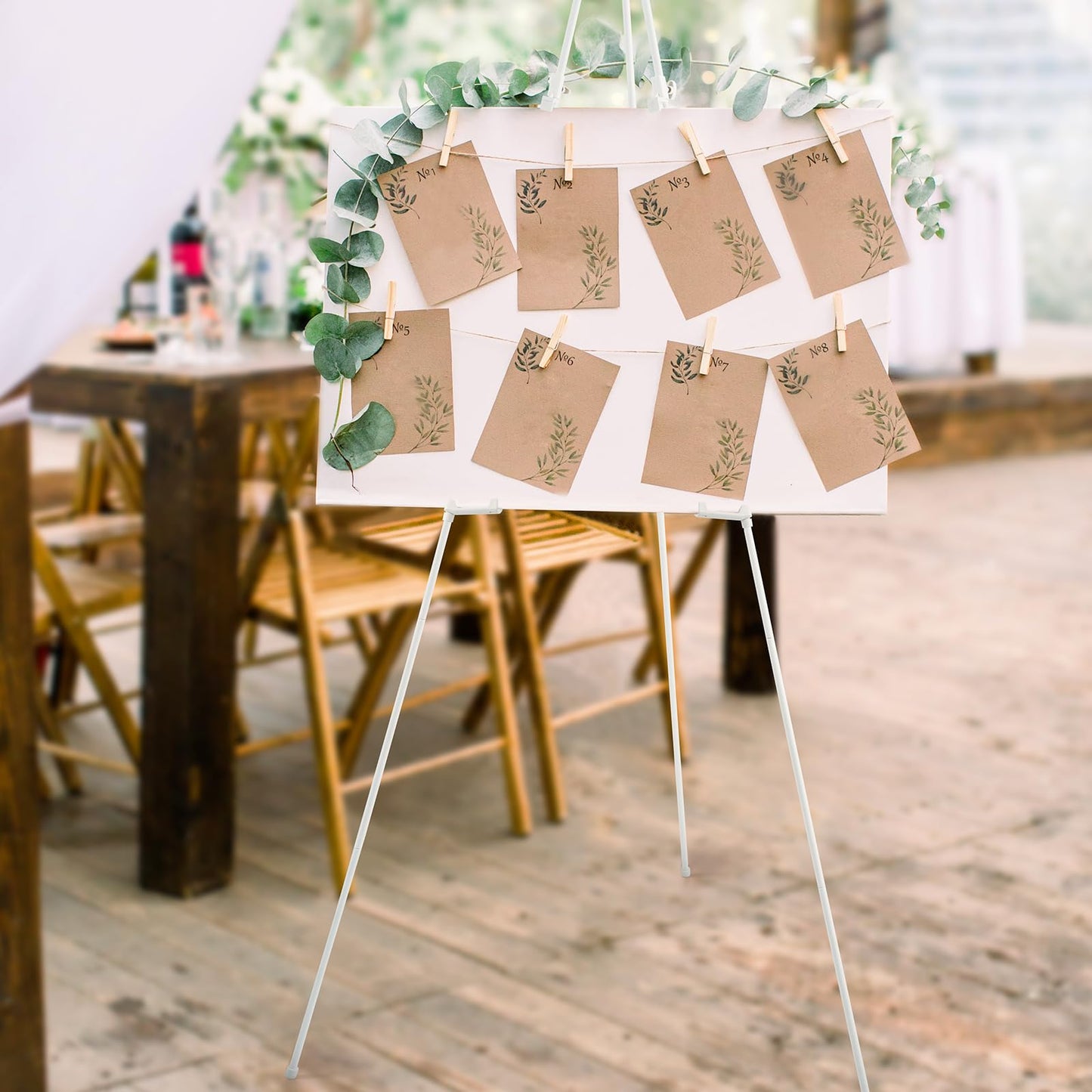 Portable Künstler Staffelei Stand: Ohuhu 160cm Weiß Verstellbares Stativ Tisch Kunst Leinwand Malerei Display - Leicht klappbare Studio Teleskop Boden Staffeleien für Hochzeit Poster Innen Außen