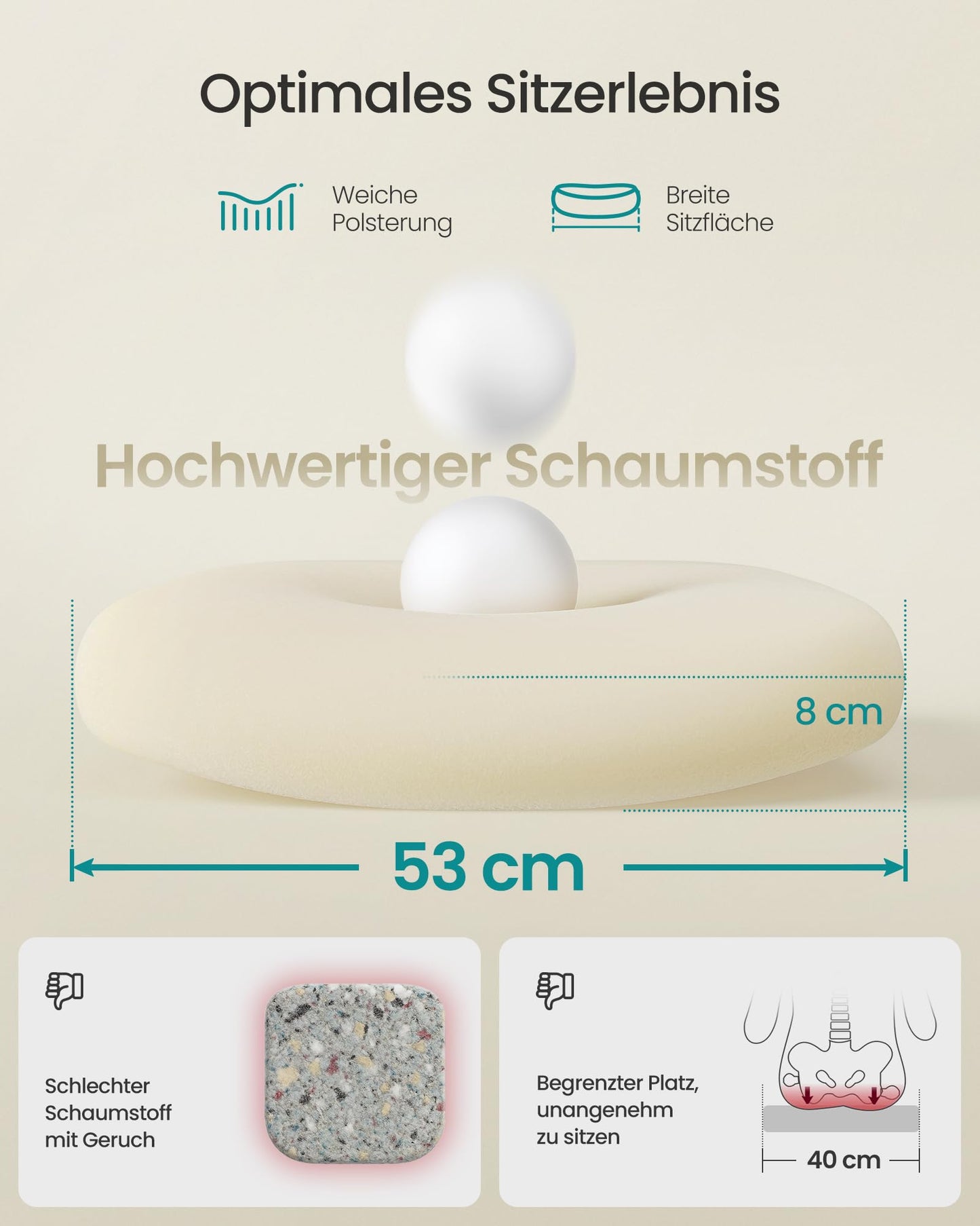 SONGMICS Ergonomischer Bürostuhl OBN37WT mit Lendenstütze & klappbaren Armlehnen, Schwarz-Weiß
