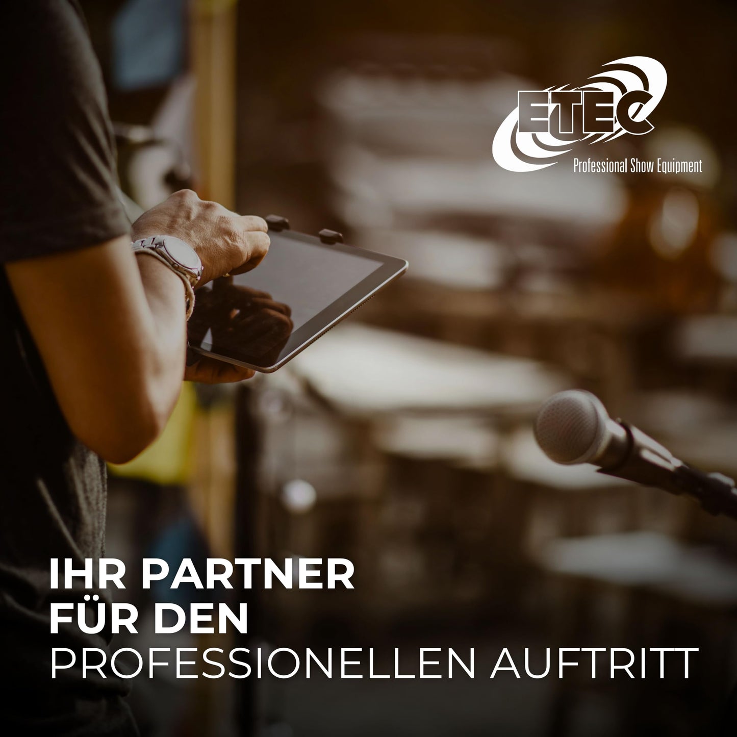 ETEC Professional Akku LED Par Scheinwerfer E412 mit 4x12W RGBWA+UV, Wireless DMX, Uplight, Floorspot, Disco, DJ, Party, Bühnenbeleuchtung - Funk Wifi Event Licht