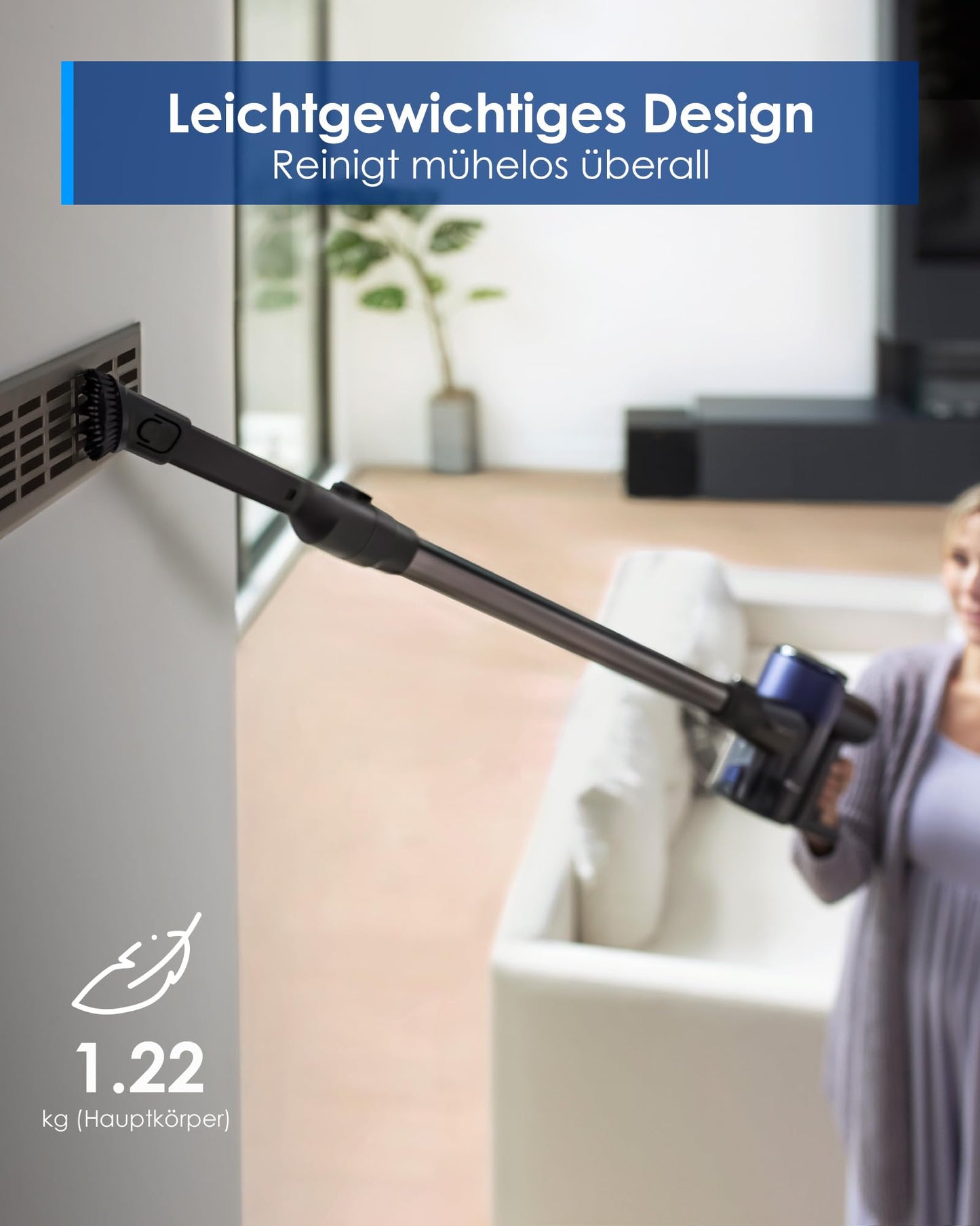 Tineco Pure ONE Station Pet Akku Staubsauger mit 3L Staubbeutel, Kabellos Staubsauger 65 min Laufzeit Stielstaubsauger Starke Saugleistung 1,22kg Gewicht für Hartboden, Teppich, Tierhaare