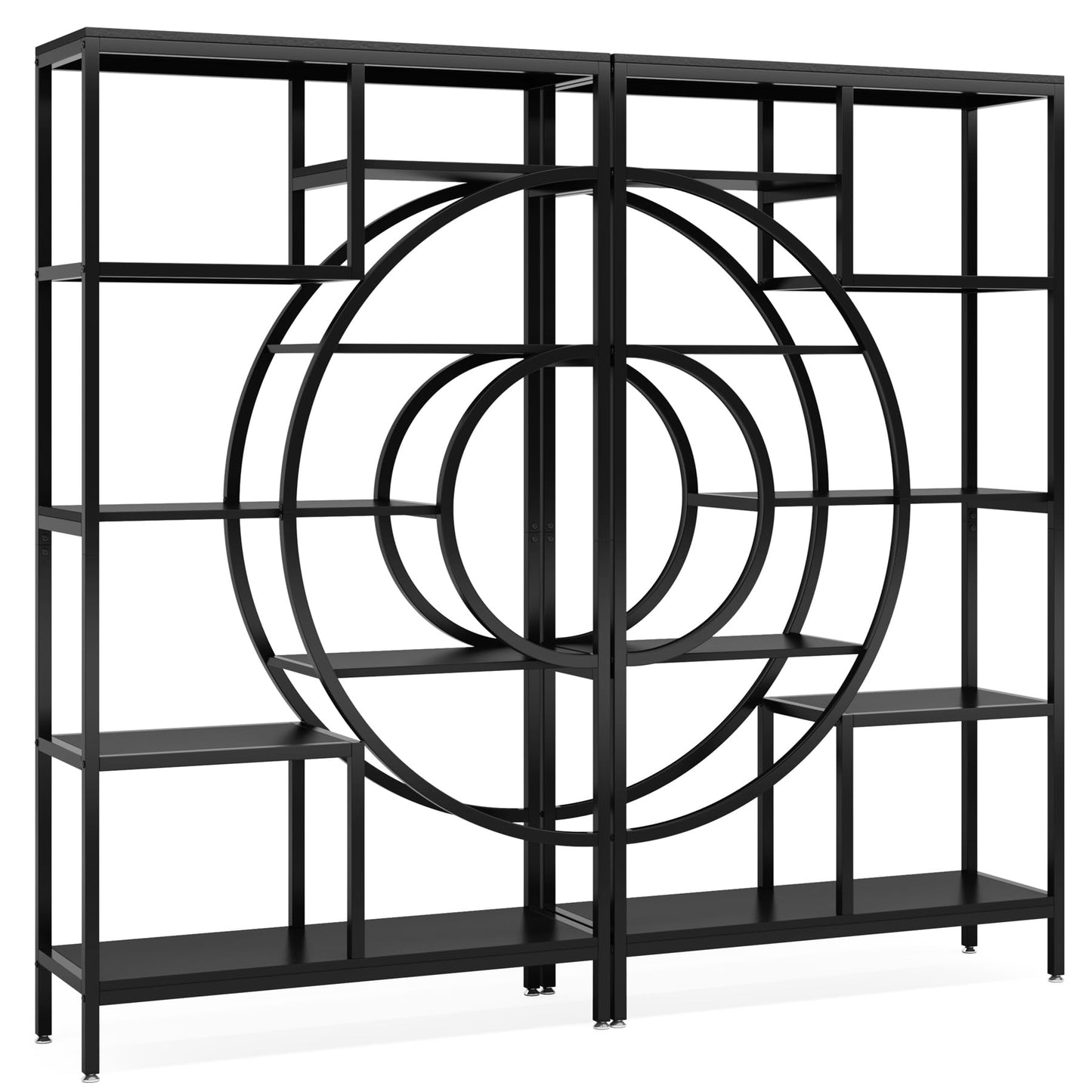 Tribesigns Geometrisches Bücherregal 179 cm, 8-stufiger Industrieller Bücherschrank