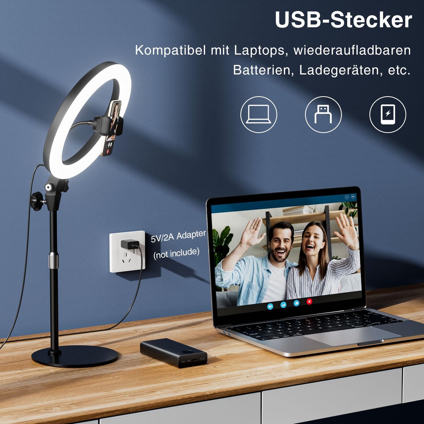 Ringlicht mit Stativ,Ring Light Tisch Selfie Licht Ringleuchte Lichtring,10.5 Zoll 3 Lichtfarben 10 Helligkeiten LED Ring Licht Handy stativ mit licht für Makeup/YouTube/Fotografie/TikTok