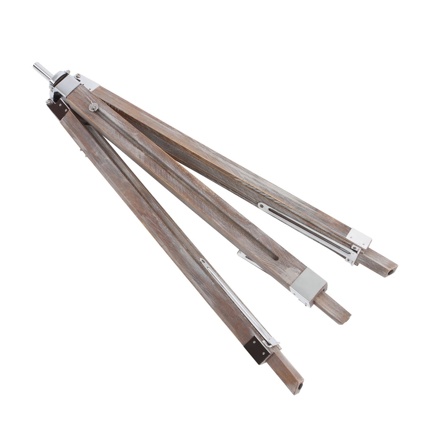 Jago® Stehlampe mit Stativ aus Holz - LED, E27, Höhenverstellbar max. 148 cm, Vintage, Farbwahl - Tripod Lampe, Dreifuss Stehleuchte, Standleuchte, Studiolampe (Antikes Holz)