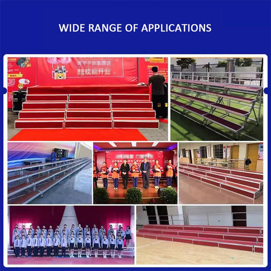 ZCBYBT Abnehmbarer Sprech-Fotoständer Mobile Bühnentreppe 2-lagige Bodenchorstufe,Non Slip