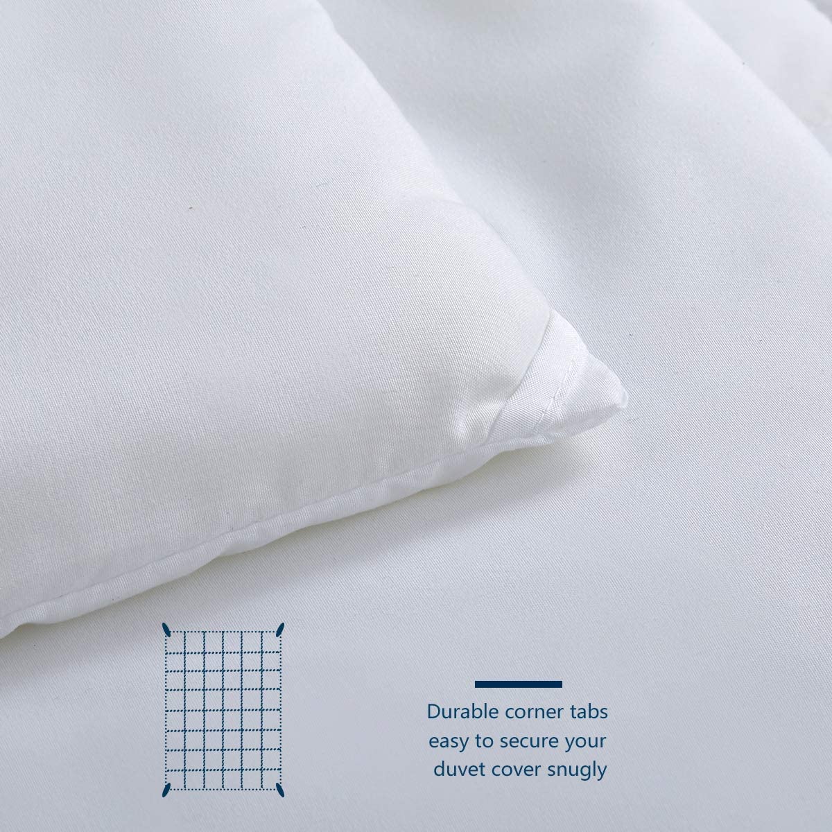 WAVVE Bettdecke 200x200cm Ganzjahresdecke 4 Jahreszeiten, Steppdecke 300gsm Mikrofaser 200x200 cm, Super Weiche Zudecke Schlafdecke Atmungsaktive 200 x 200 Weiß