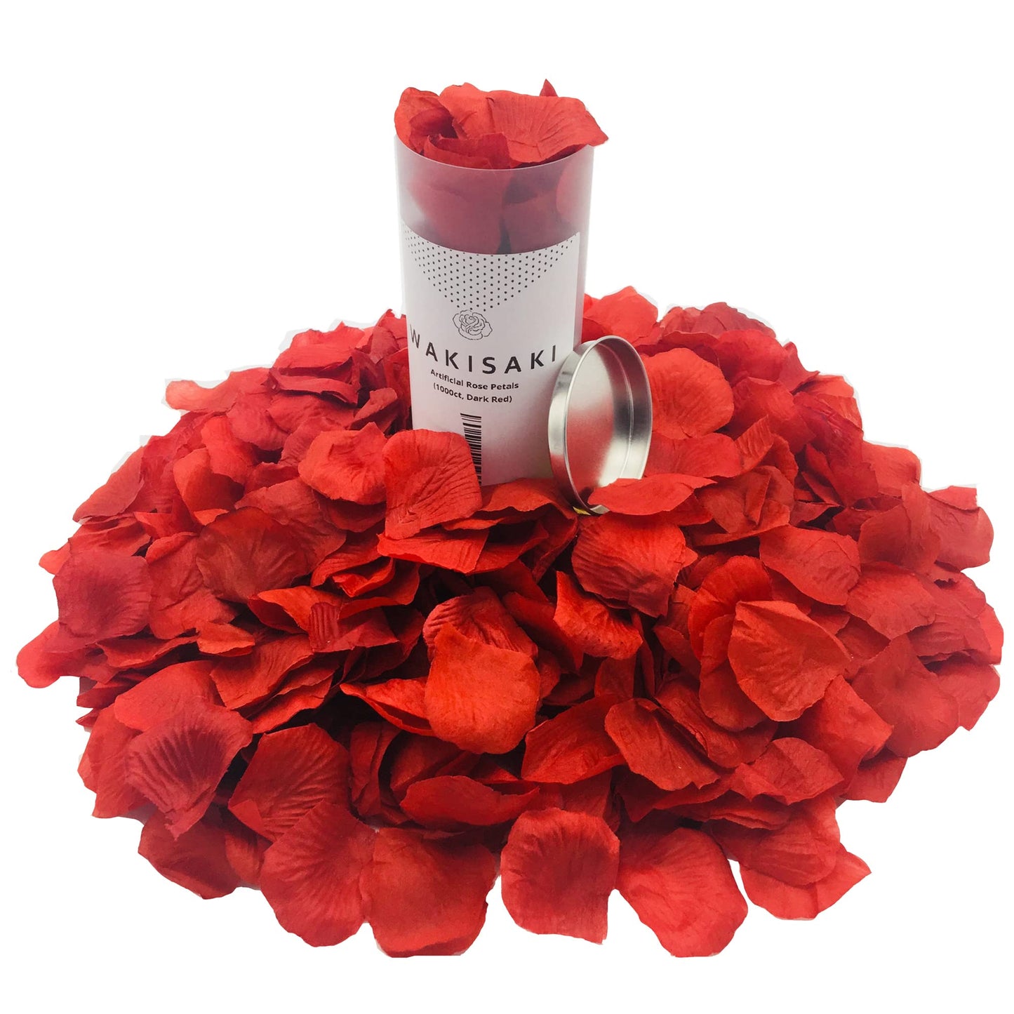 Vorgetrennte & Parfümierte Künstliche Rosenblätter Seidenrosenblätter – Perfekt für Hochzeit, Romantische Nacht, Valentinstag, Party & Event-Dekoration (1000 Stücke, Dunkelrot)