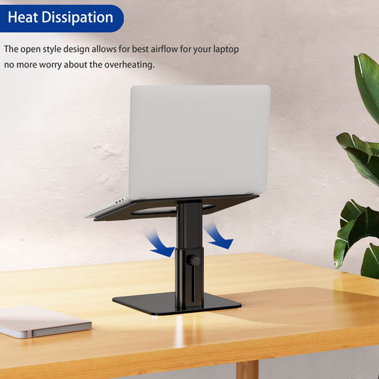 BESIGN LSX6N Laptop ständer, Verstellbarer ergonomischer Notebook-Ständer, Laptop ständer kompatibel mit 10-15.6" Laptops, Schwarz