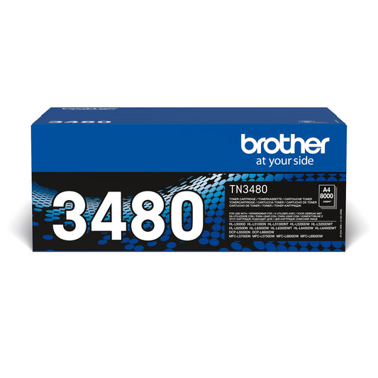 Brother Original Tonerkassette TN-3480 schwarz (für Brother HL-L5000DN, HL-L5100DN, HL-L5100DNT, HL-L5100DNTT, HL-L5200DW, DCP-L5500DN, MFC-L5700DN, MFC-L5750DW)