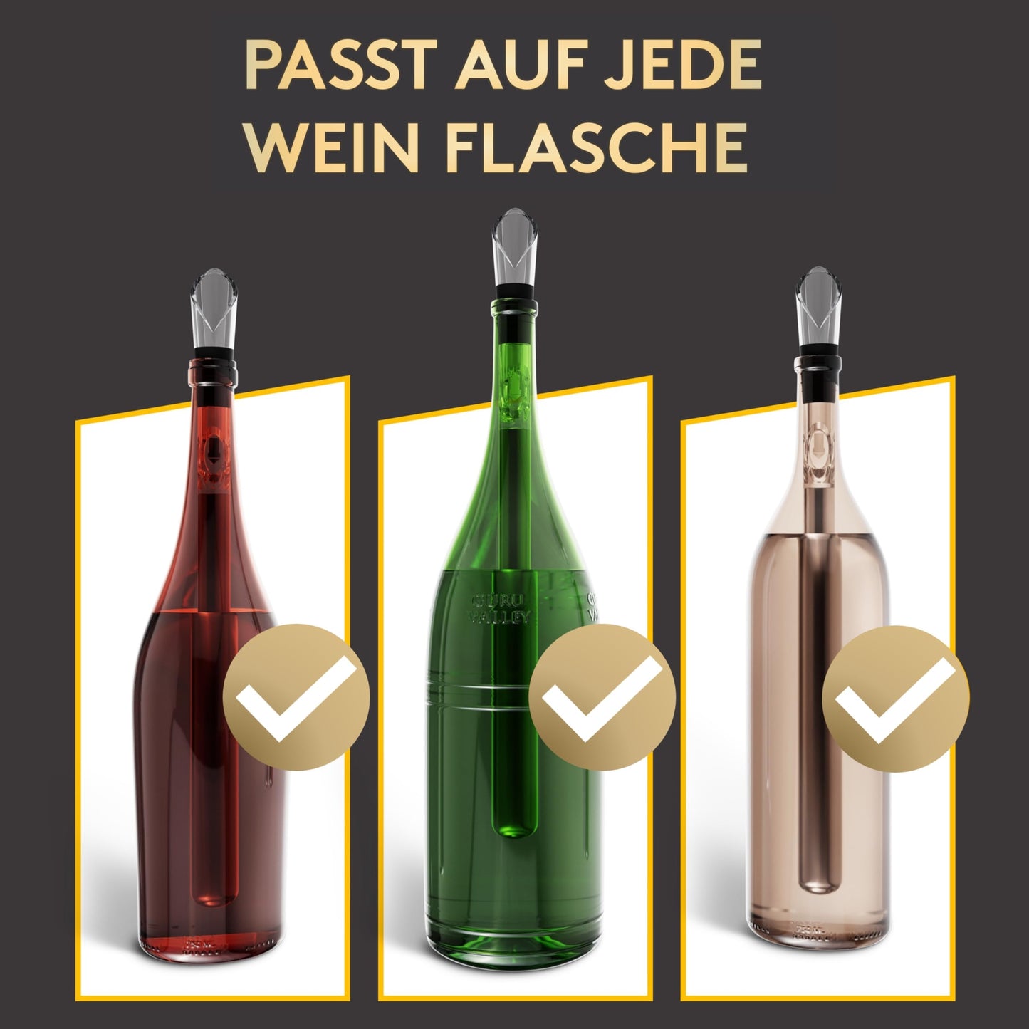 SilverRack Weinkühler Stab mit Ausgießer - Kühlstab für Weinflaschen aus Edelstahl - Wine Chiller Stick - Weinkühlstab Geschenkset - Weinstab Kühler mit Weinausgießer Set - Flaschenkühler