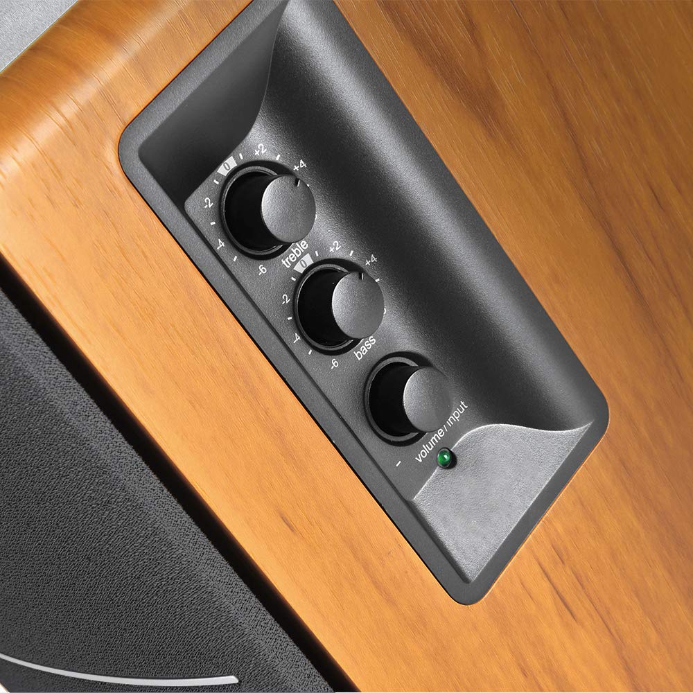 Edifier R1280DBs Aktive Bluetooth Regallautsprecher - Optischer Eingang Aktiv lautsprecher - 2.0 Kabelloser Monitor Lautsprecher - 42W RMS mit Subwoofer Ausgang Bookshelf Hi-Fi Speakers- Holz