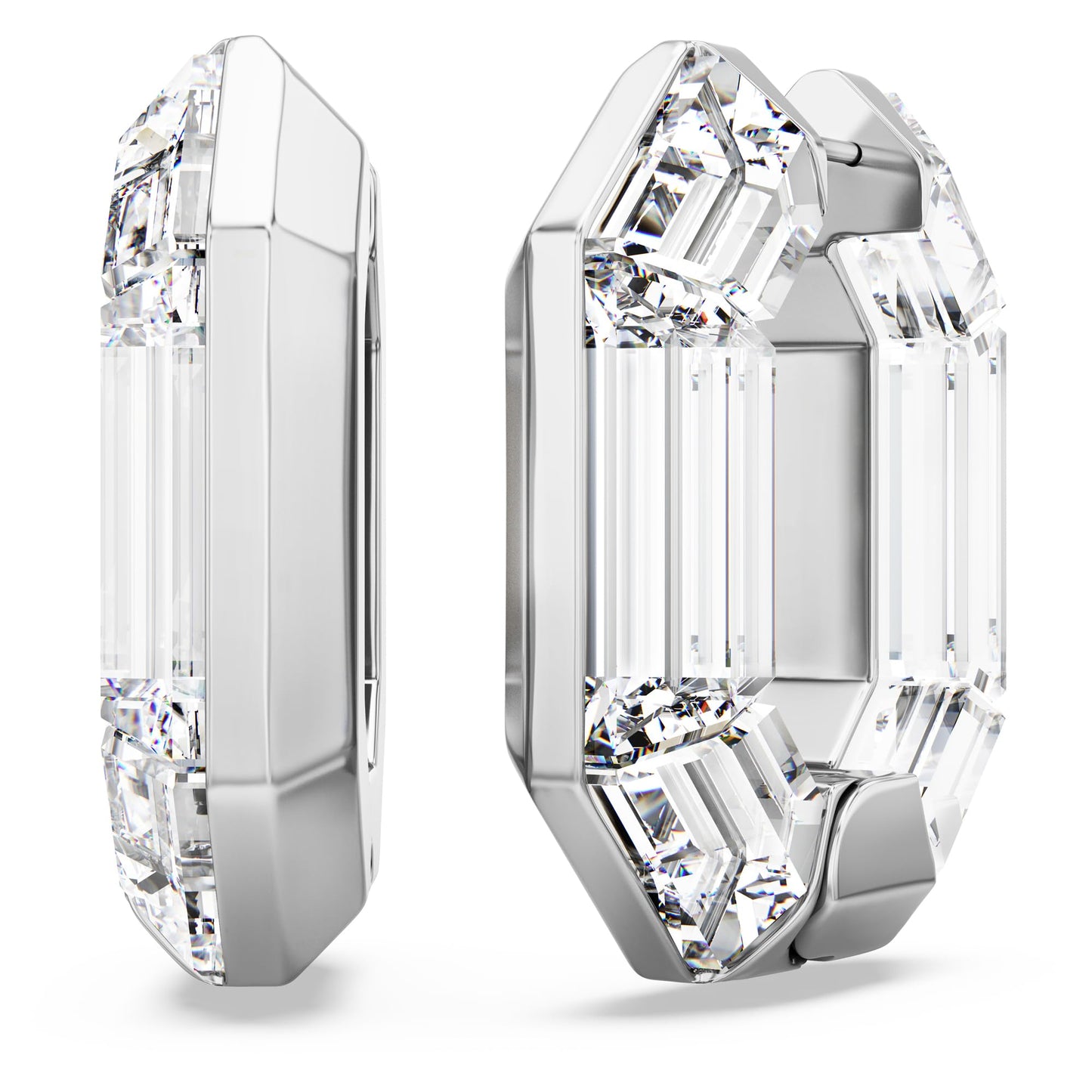 Swarovski Lucent Kreolen, Achteckform, Klein, Blau